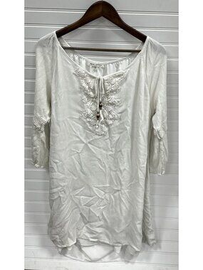 Speed Control New York Ivory Cream Crochet Neck Dress Size 2XL